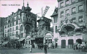 a postcard of the Moulin Rouge circa 1900