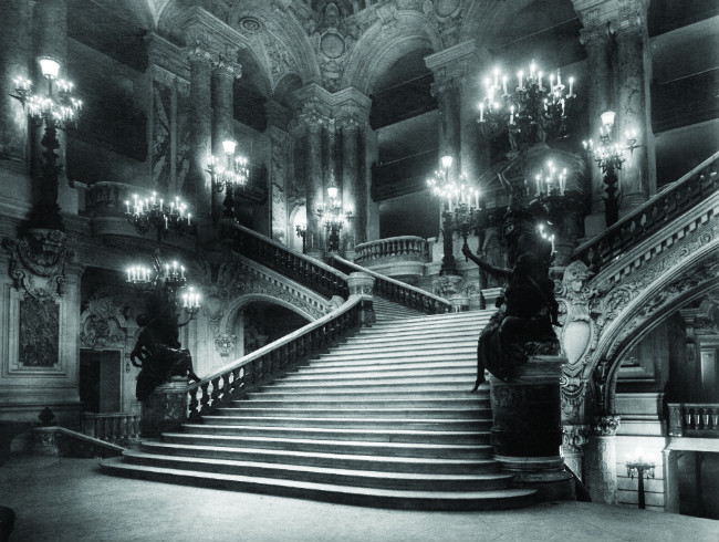 grand staircase at the Opera in Paris