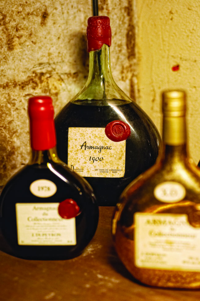 bottles of Armagnac