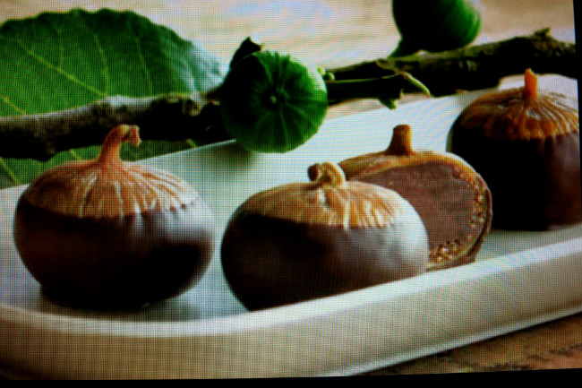 chocolate-covered figs at Fran's Chocolates, photo by Sue Aran