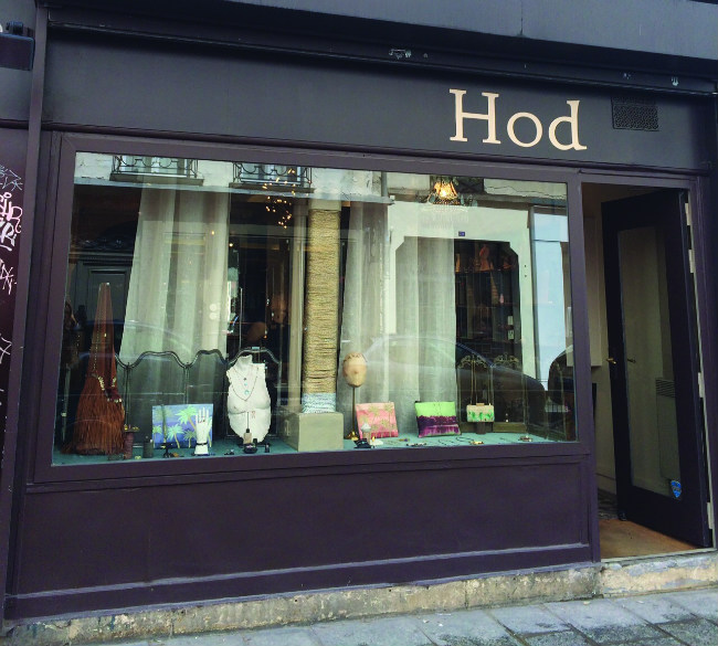 The exterior of HOD boutique, Paris