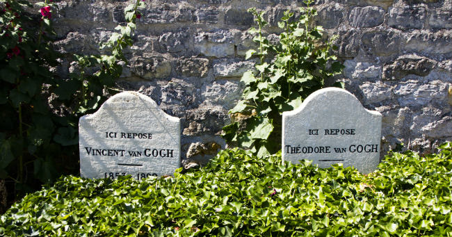 The Graves of Theo and Vincent in the Tiny Cemetery in Auvers-sur-Oise