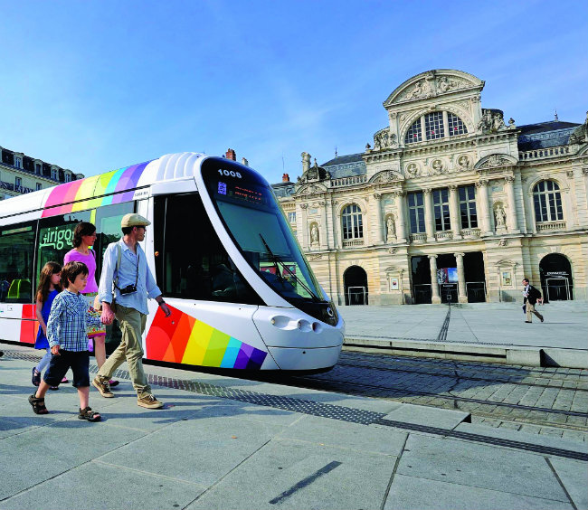 A family exploring the city of Angers