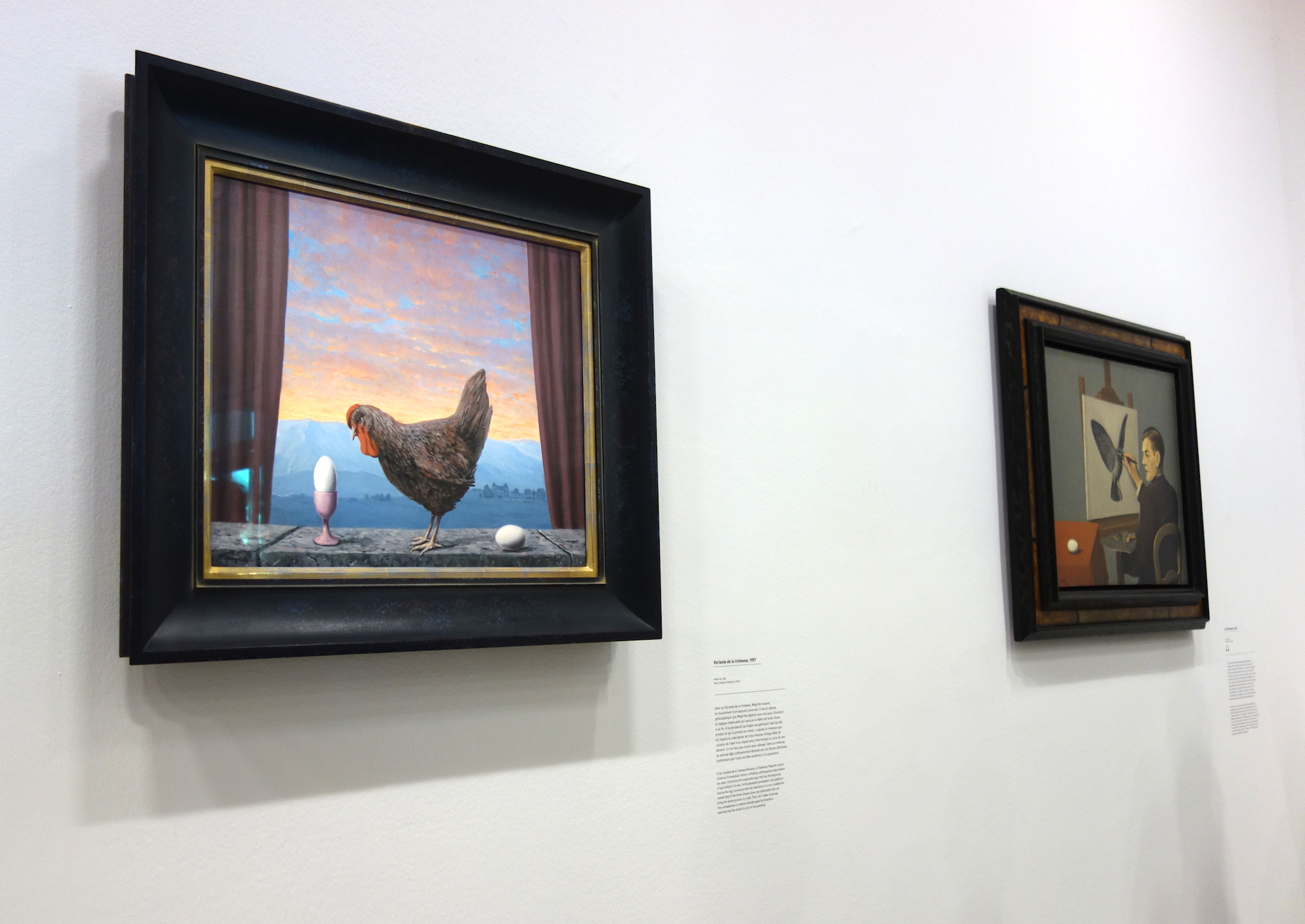 Which came first? Renée Magritte's "Problems", view of the exhibition -Photo by Sylvia Davis