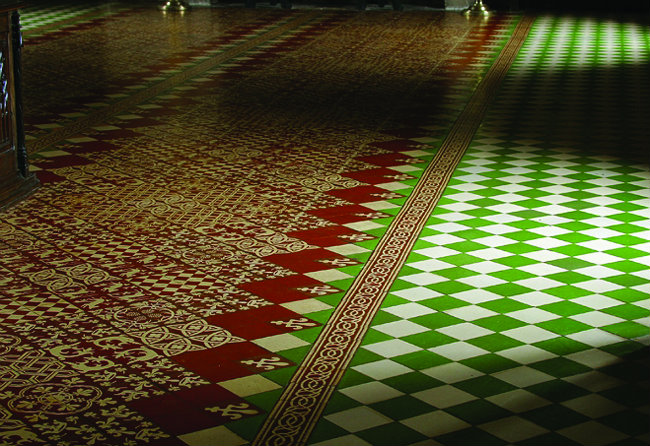 Floor tiling at Langeais. Photo: Chateau de Langeais