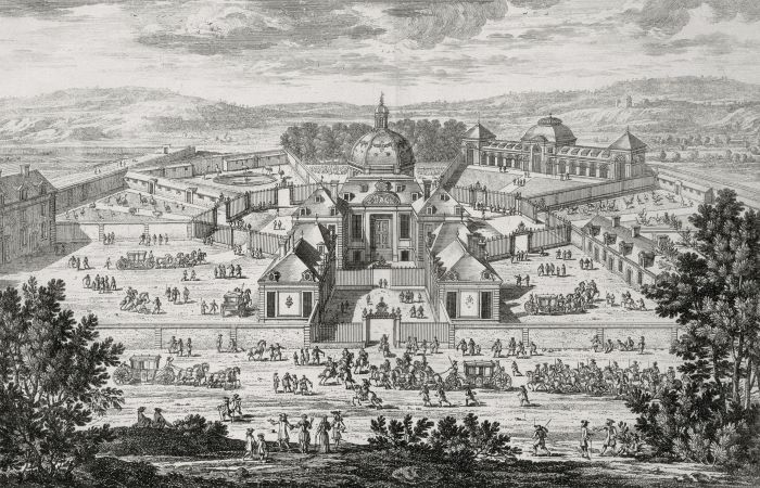 The Menagerie, entrance view, Adam Perelle (1638-1695), Versailles, châteaux de Versailles et de Trianon