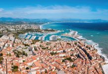 An aerial view of Antibes