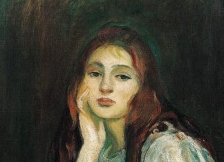 Berthe Morisot’s 1894 painting of her daughter, entitled ‘Julie Rêveuse’ (‘Julie Daydreaming’)