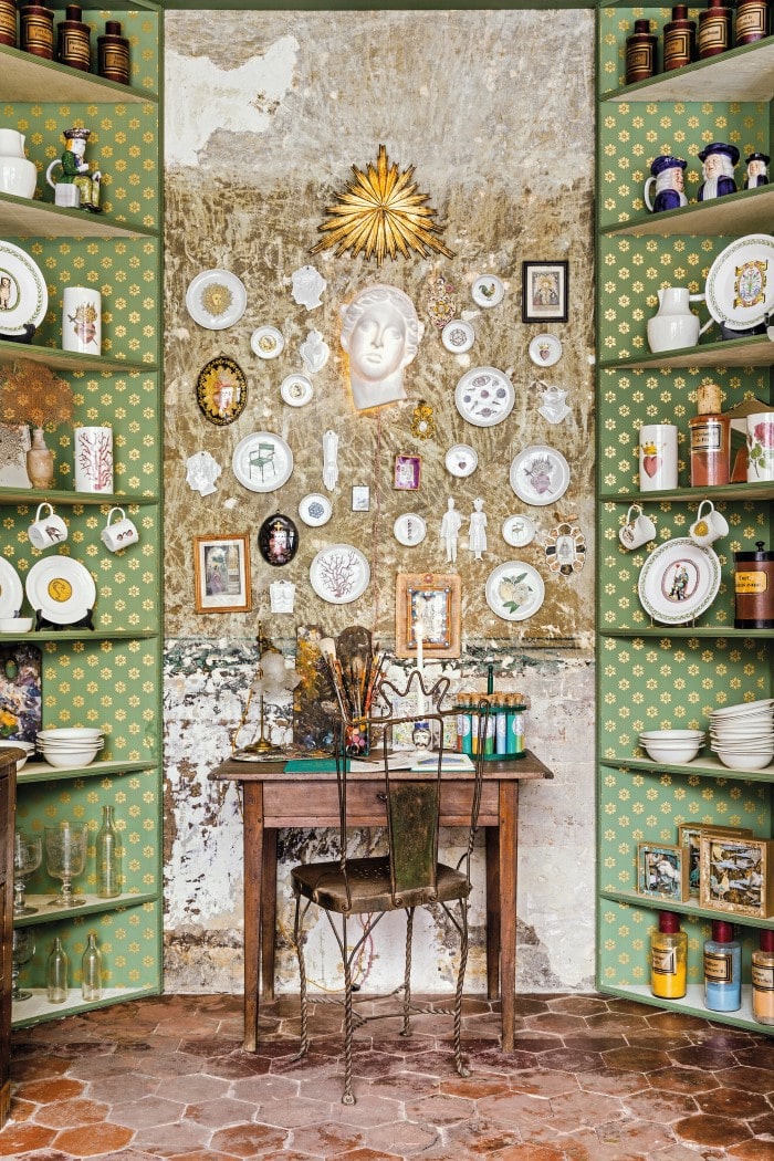 Author Marin Montagut's shop, rue Madame, in the 6th arrondissement of Paris, is full of beautiful objects, from crockery to silk scarves