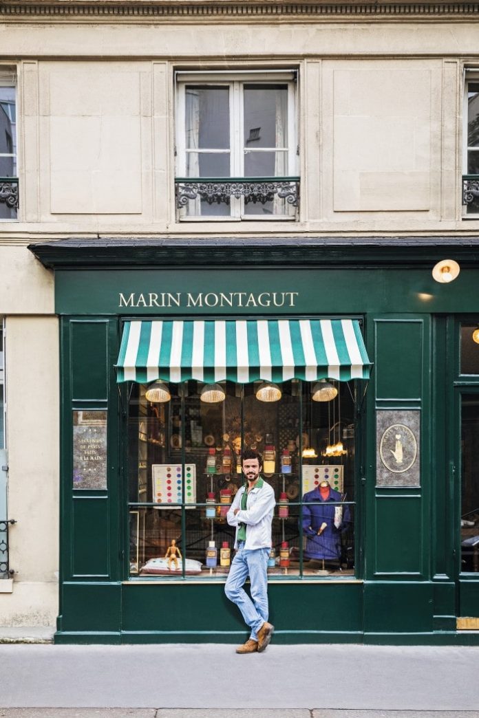Author Marin Montagut's shop on Rue Madame, in Paris's 6th arrondissement, is packed with beautiful objects, from tableware to silk scarves