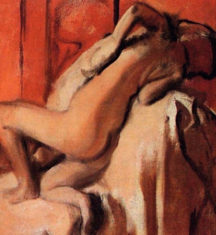 Degas' painting of a woman drying herself after a bath